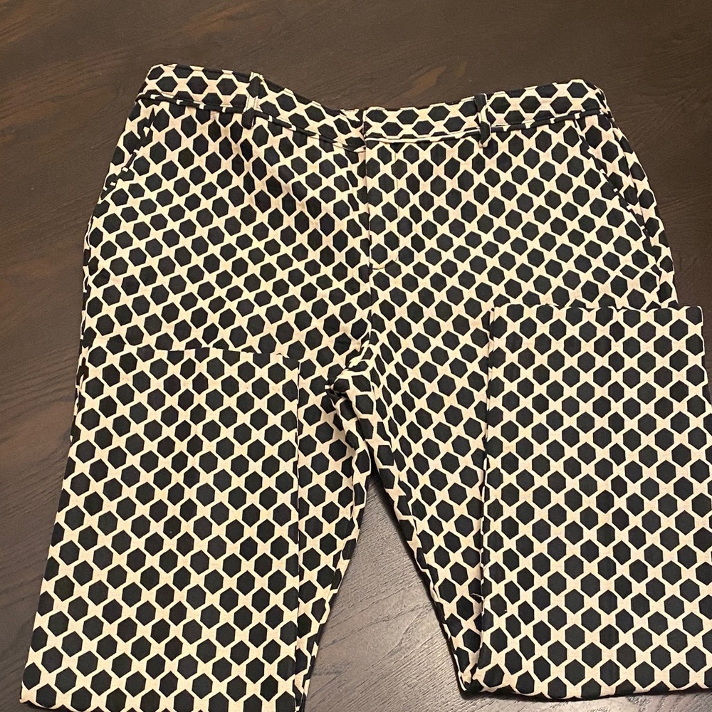 Geometric Black and Cream Pants